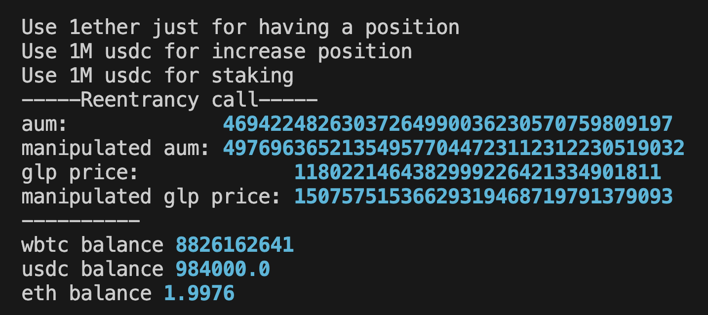 wake test output