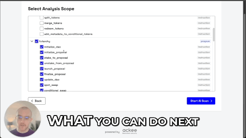 starting an ai scan in trident arena